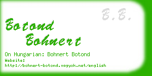 botond bohnert business card